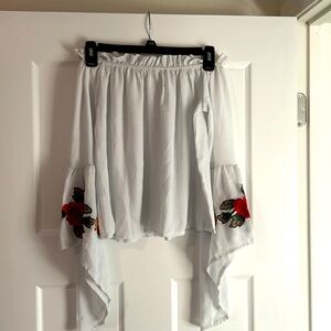 White off the shoulder top